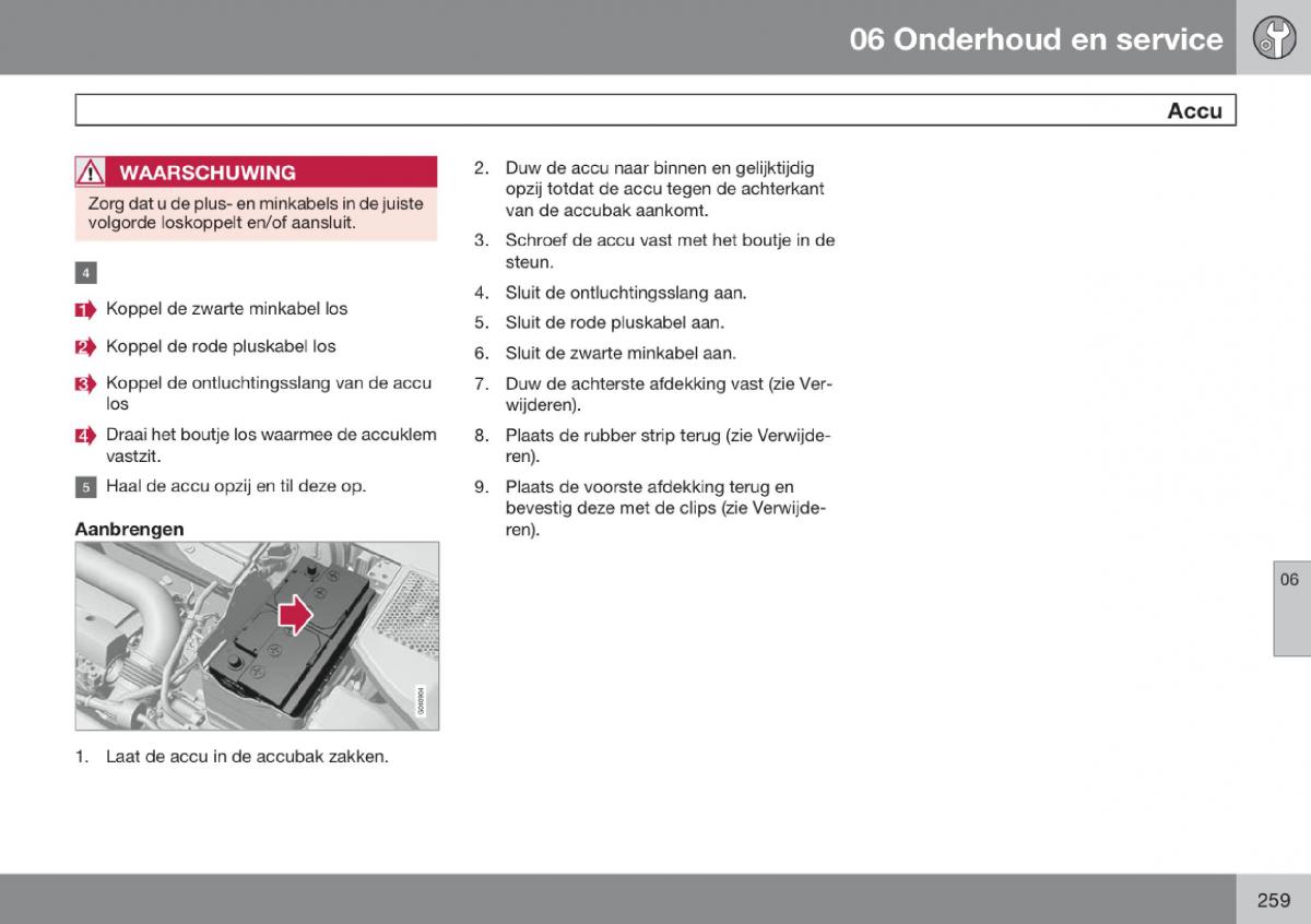 Volvo V70 III 3 handleiding / page 260