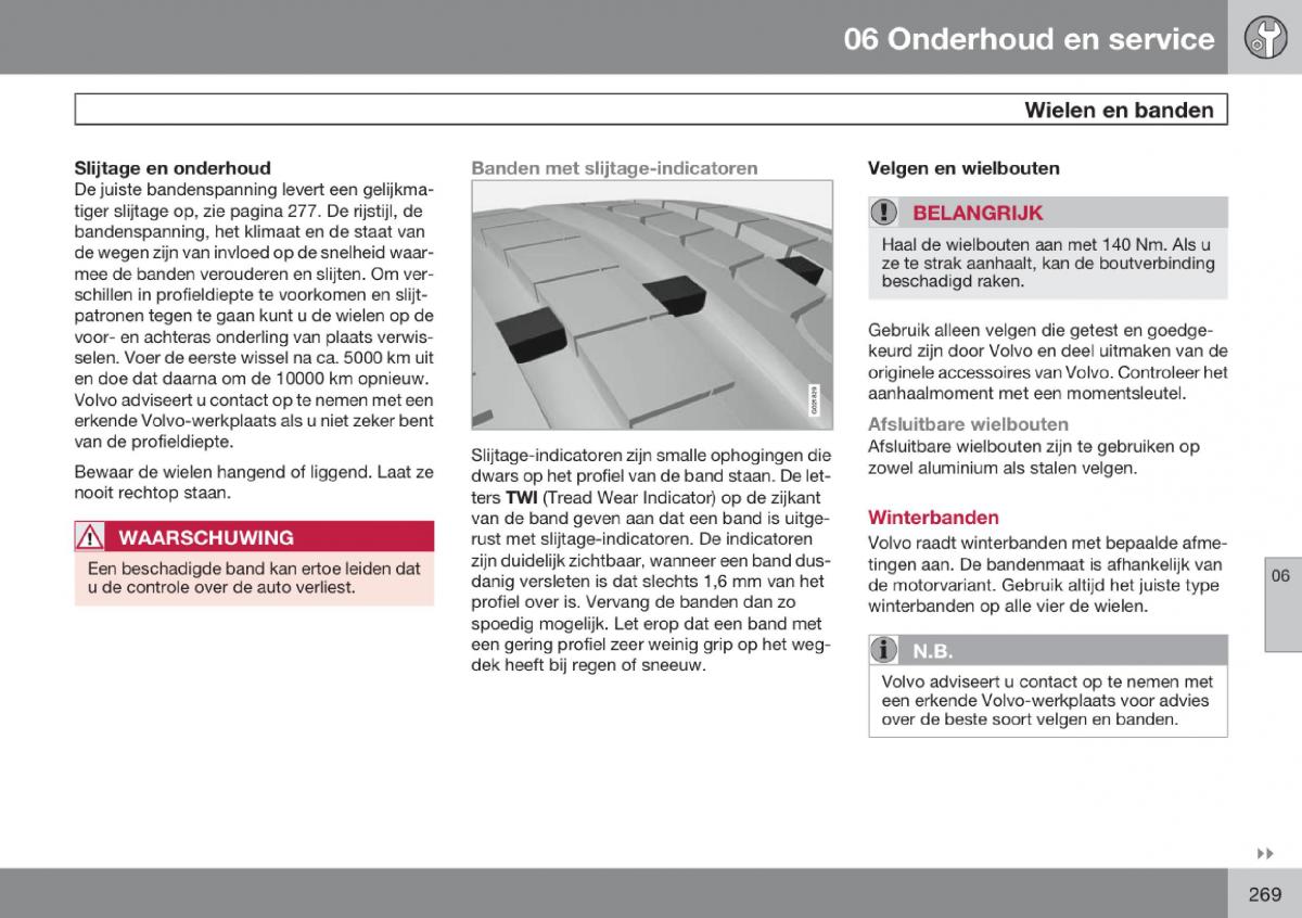 Volvo V70 III 3 handleiding / page 270