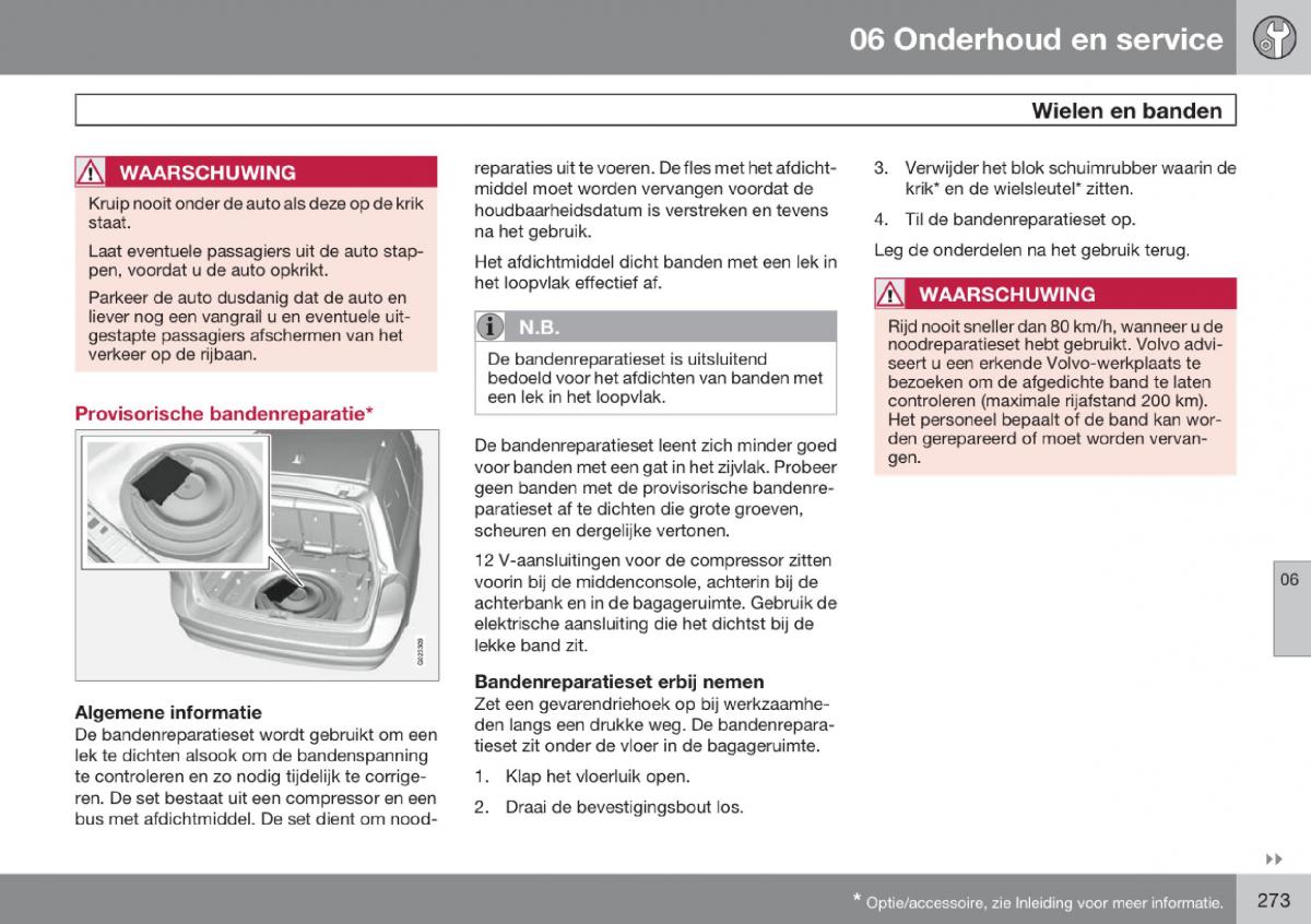 Volvo V70 III 3 handleiding / page 274