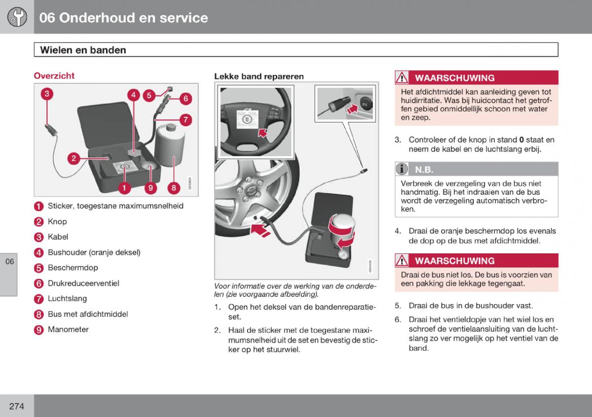 Volvo V70 III 3 handleiding / page 275