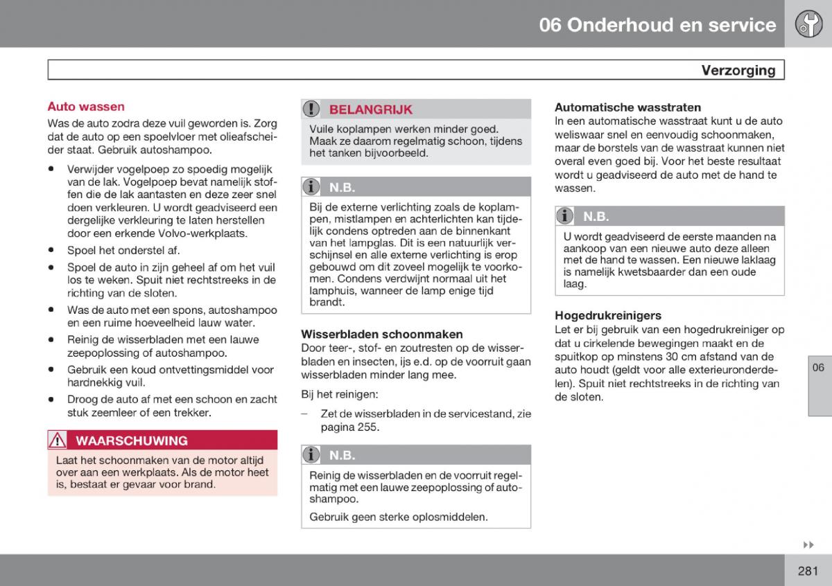 Volvo V70 III 3 handleiding / page 282