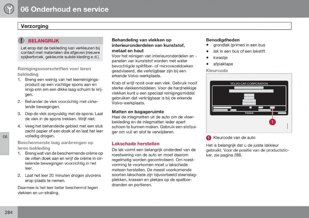 Volvo V70 III 3 handleiding / page 285