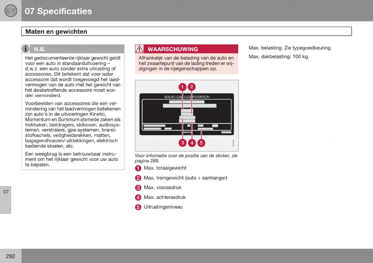 Volvo V70 III 3 handleiding / page 293