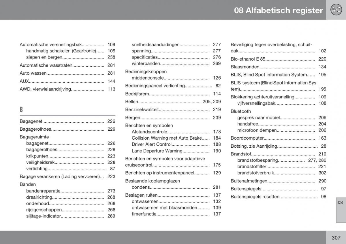 Volvo V70 III 3 handleiding / page 308