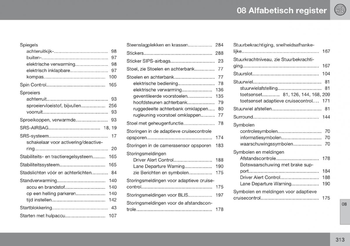 Volvo V70 III 3 handleiding / page 314