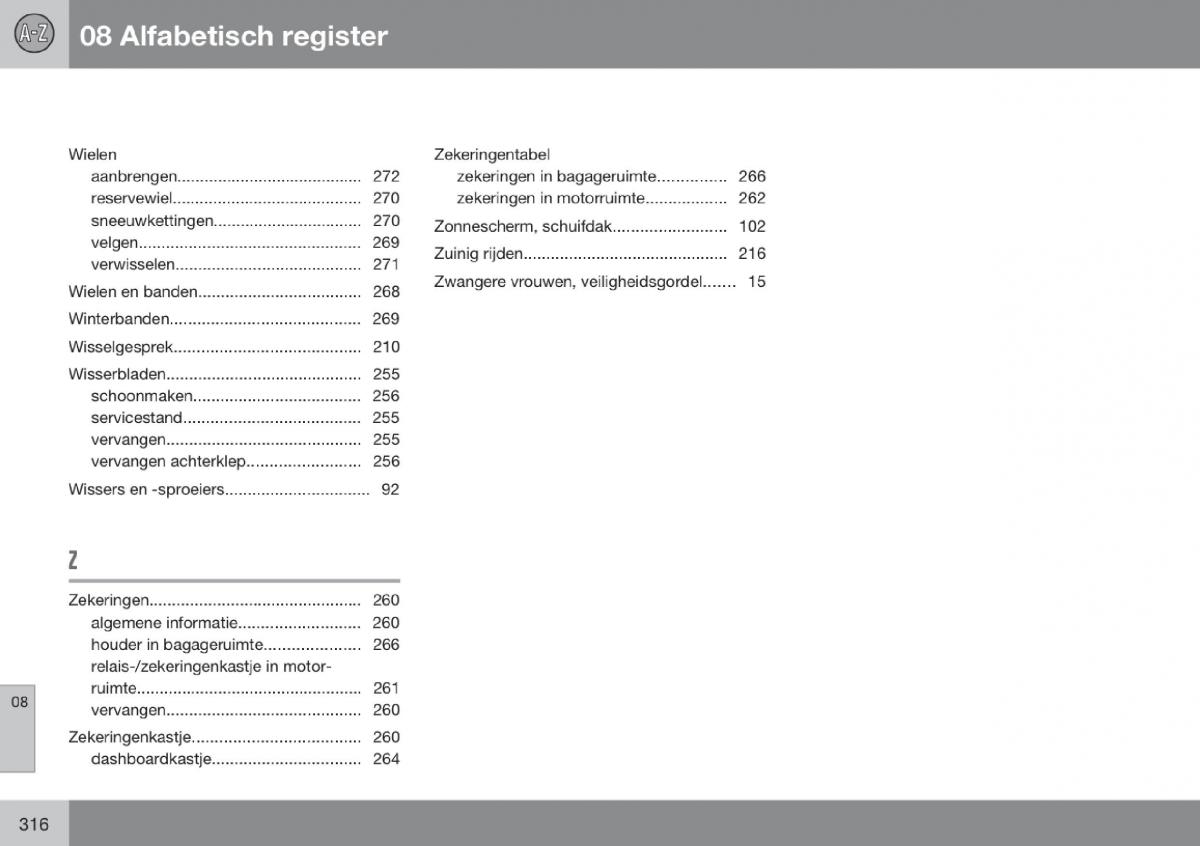 Volvo V70 III 3 handleiding / page 317