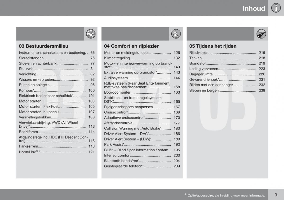 Volvo V70 III 3 handleiding / page 4