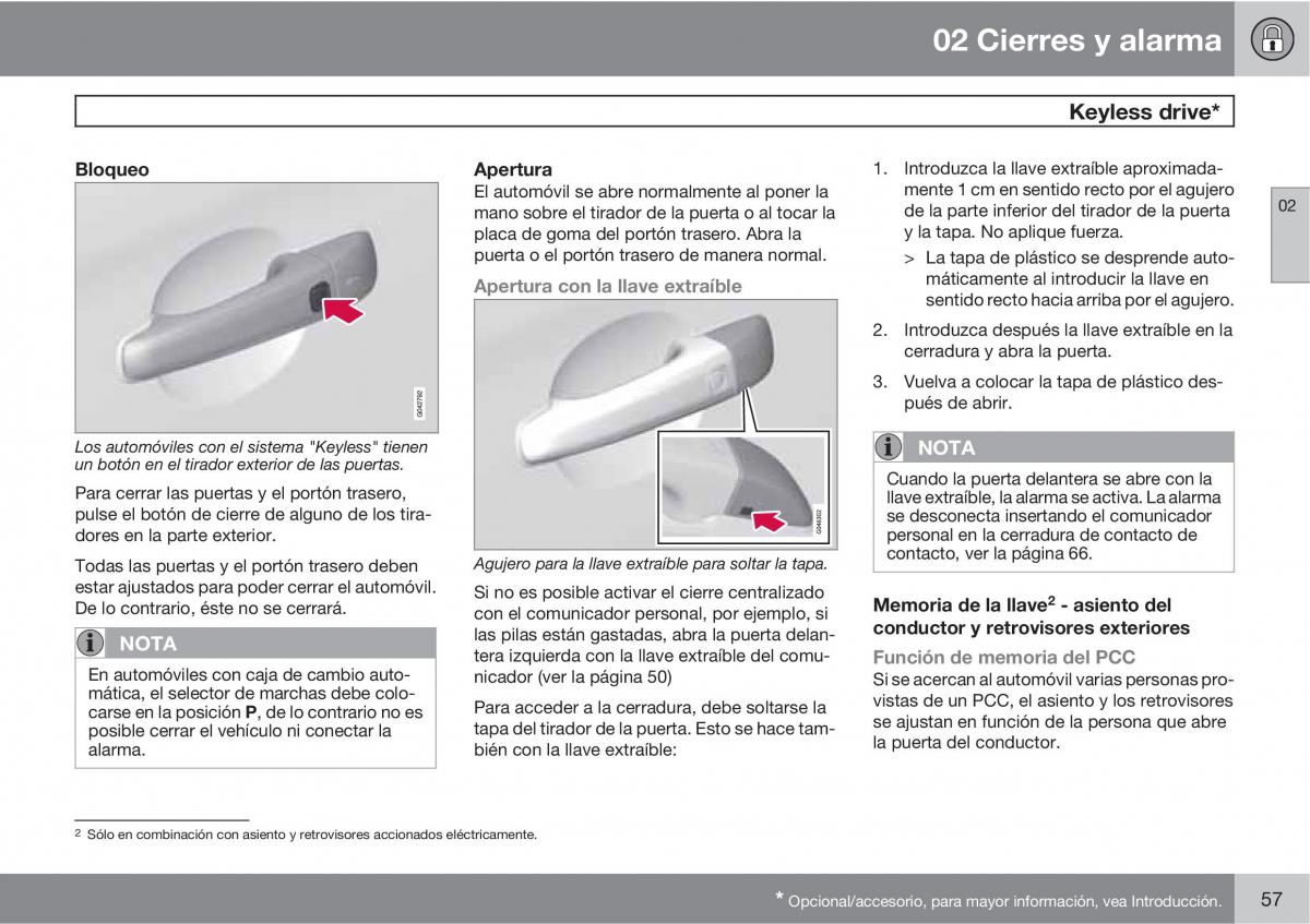 Volvo V70 III 3 manual del propietario / page 59