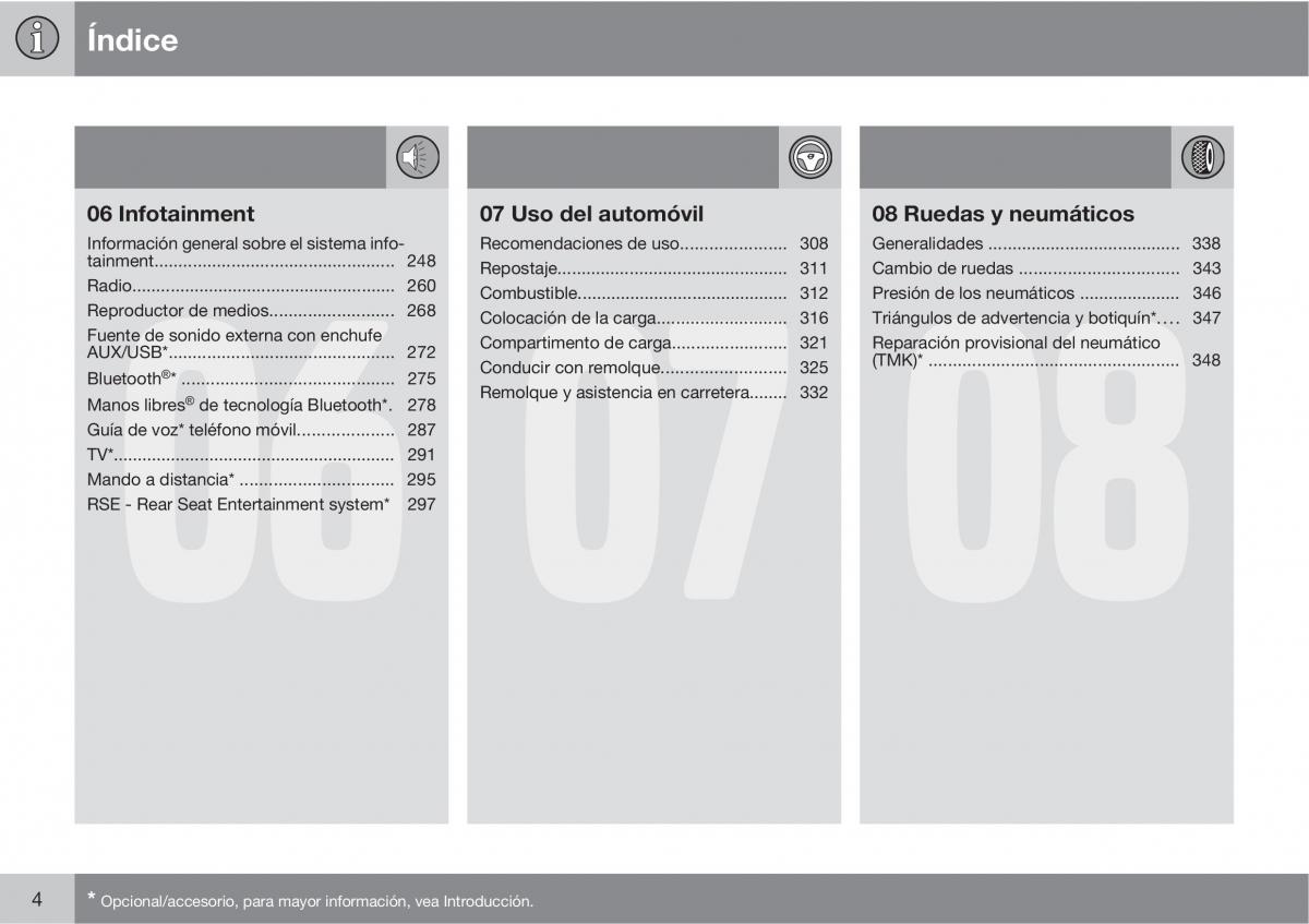 Volvo V70 III 3 manual del propietario / page 6