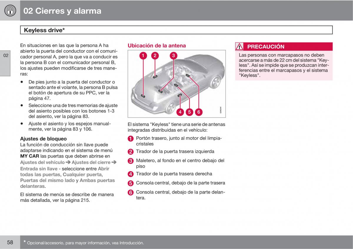 Volvo V70 III 3 manual del propietario / page 60