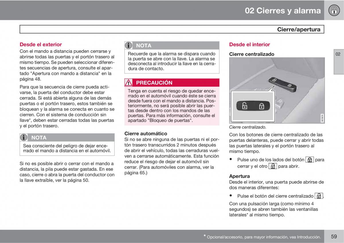 Volvo V70 III 3 manual del propietario / page 61