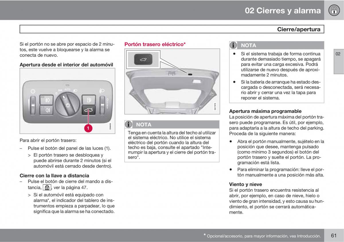 Volvo V70 III 3 manual del propietario / page 63