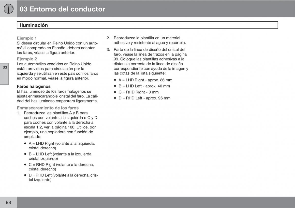 Volvo V70 III 3 manual del propietario / page 100