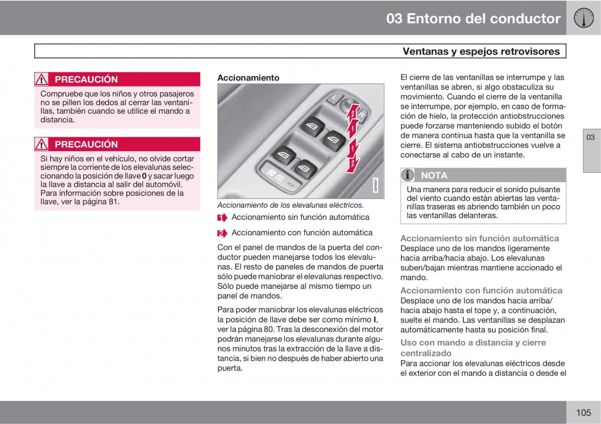 Volvo V70 III 3 manual del propietario / page 107