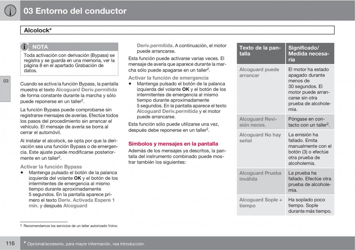 Volvo V70 III 3 manual del propietario / page 118