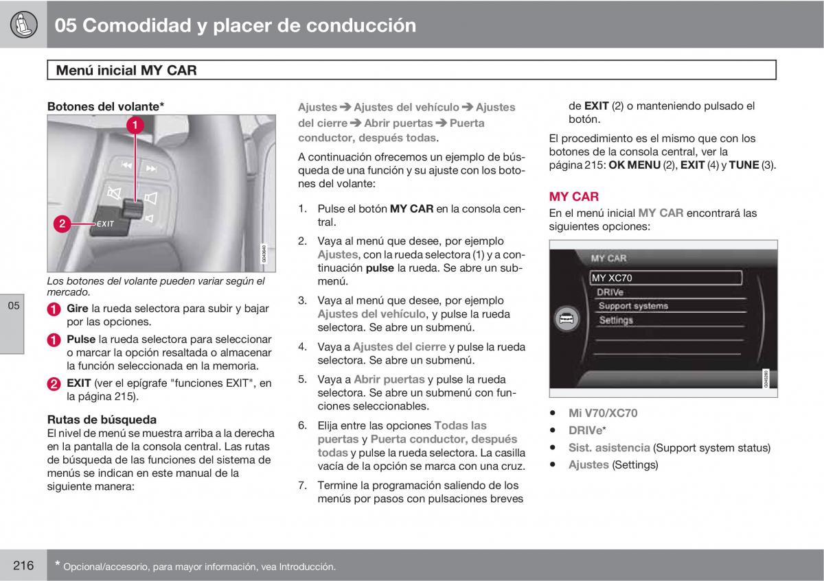 Volvo V70 III 3 manual del propietario / page 218