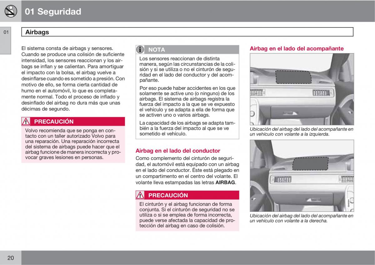 Volvo V70 III 3 manual del propietario / page 22