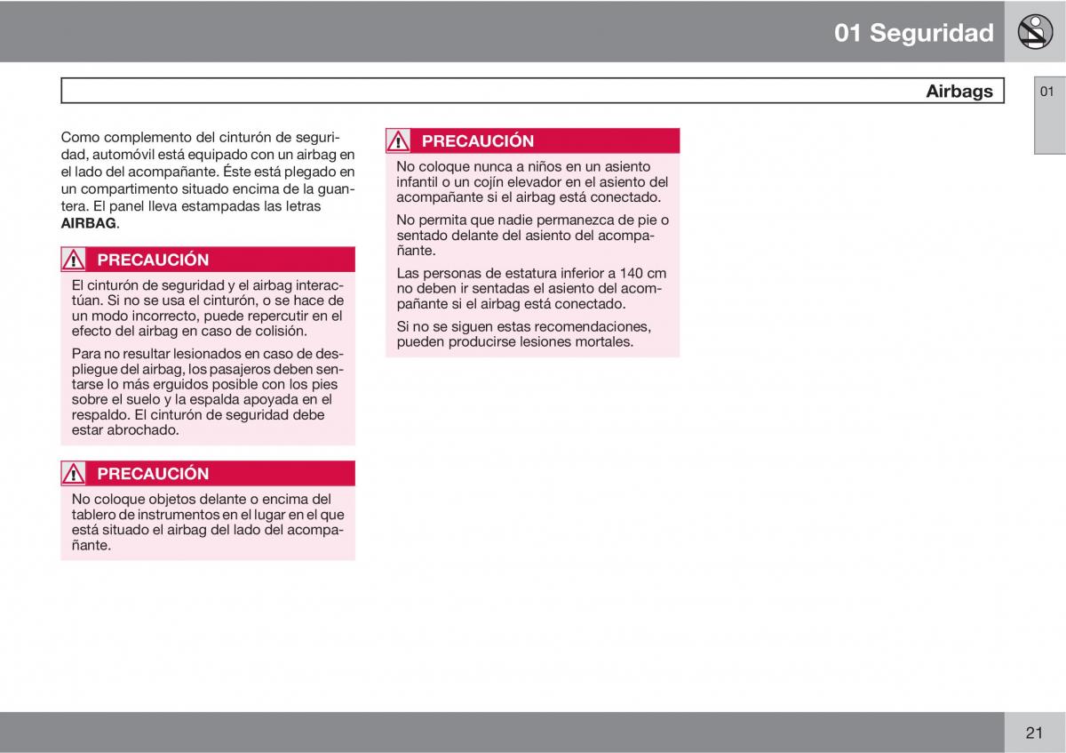 Volvo V70 III 3 manual del propietario / page 23