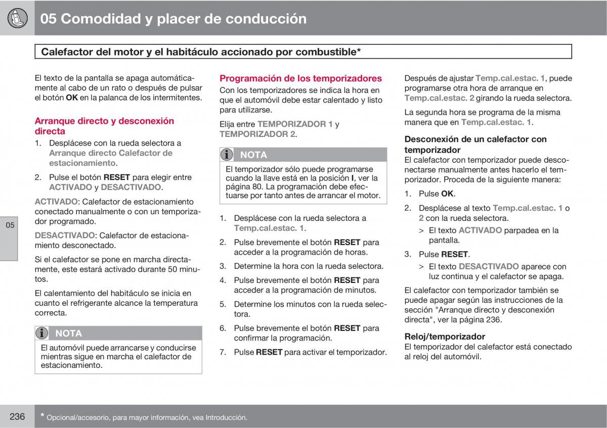 Volvo V70 III 3 manual del propietario / page 238