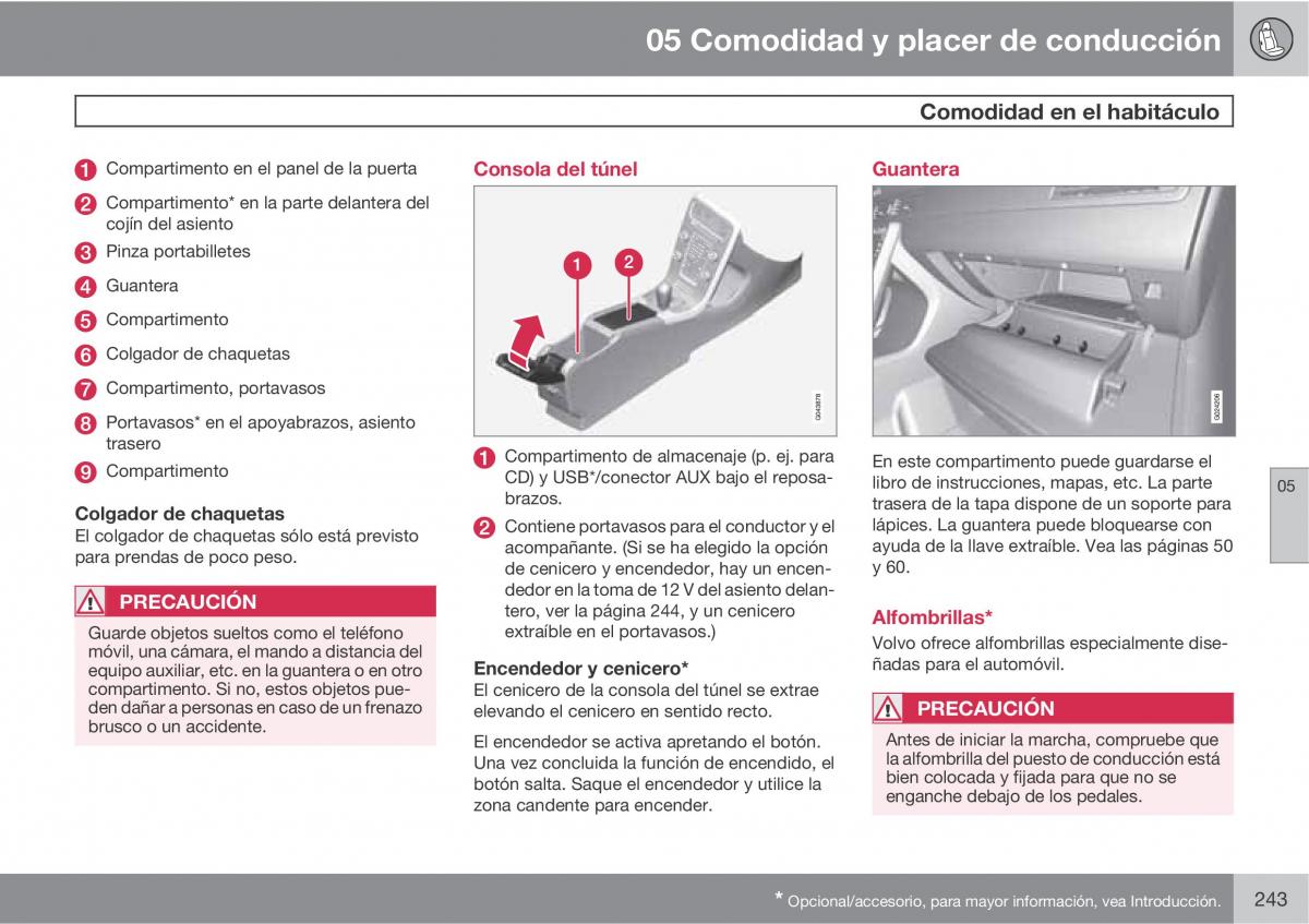 Volvo V70 III 3 manual del propietario / page 245