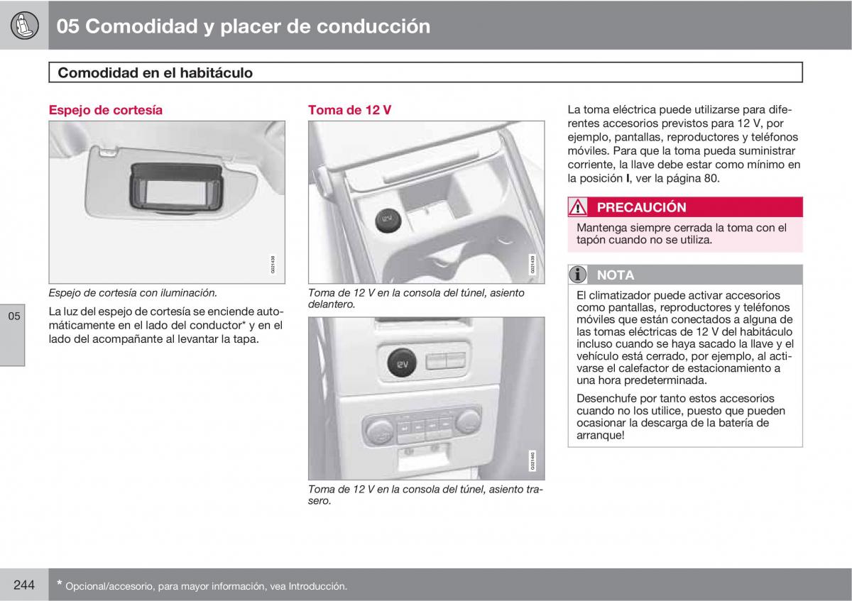 Volvo V70 III 3 manual del propietario / page 246