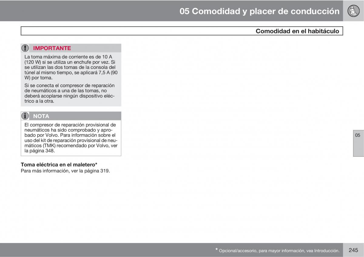 Volvo V70 III 3 manual del propietario / page 247