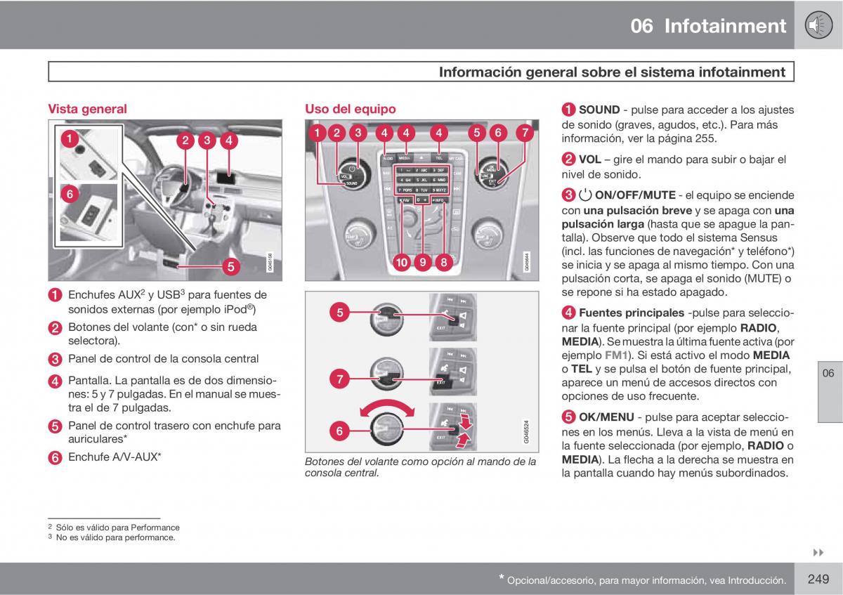 Volvo V70 III 3 manual del propietario / page 251