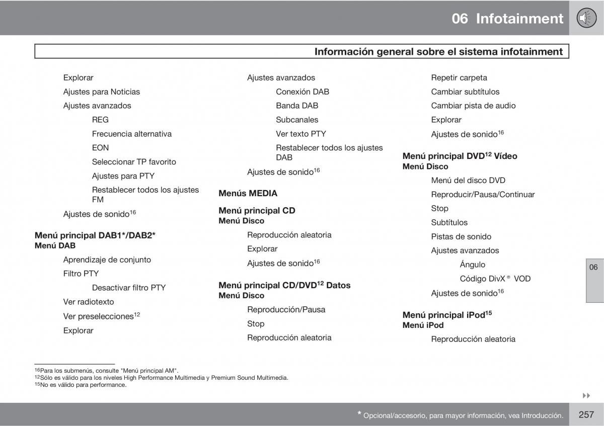 Volvo V70 III 3 manual del propietario / page 259