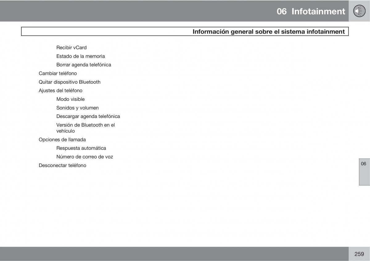 Volvo V70 III 3 manual del propietario / page 261