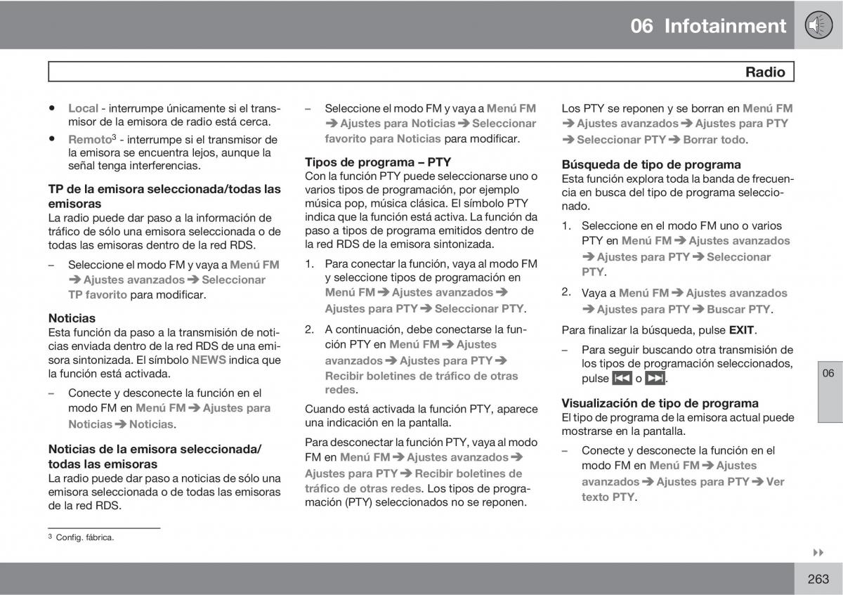 Volvo V70 III 3 manual del propietario / page 265