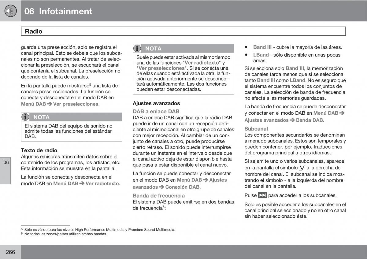 Volvo V70 III 3 manual del propietario / page 268