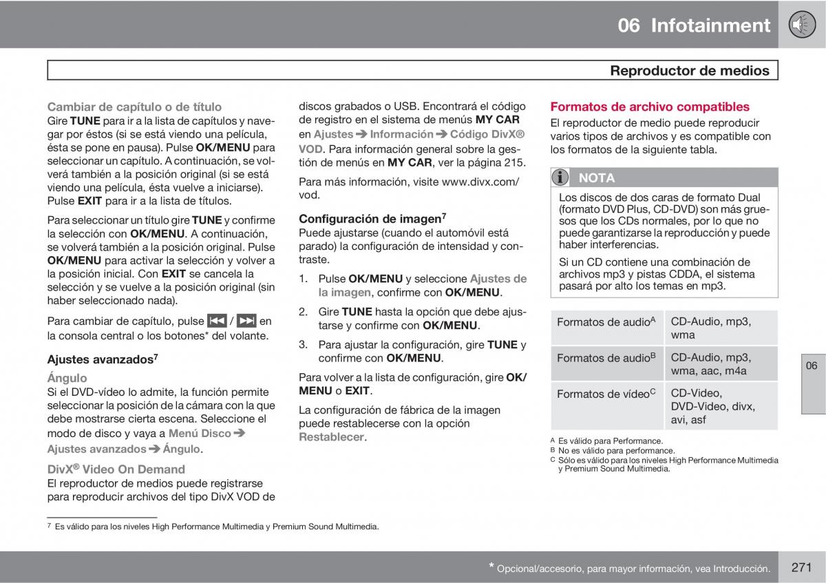 Volvo V70 III 3 manual del propietario / page 273