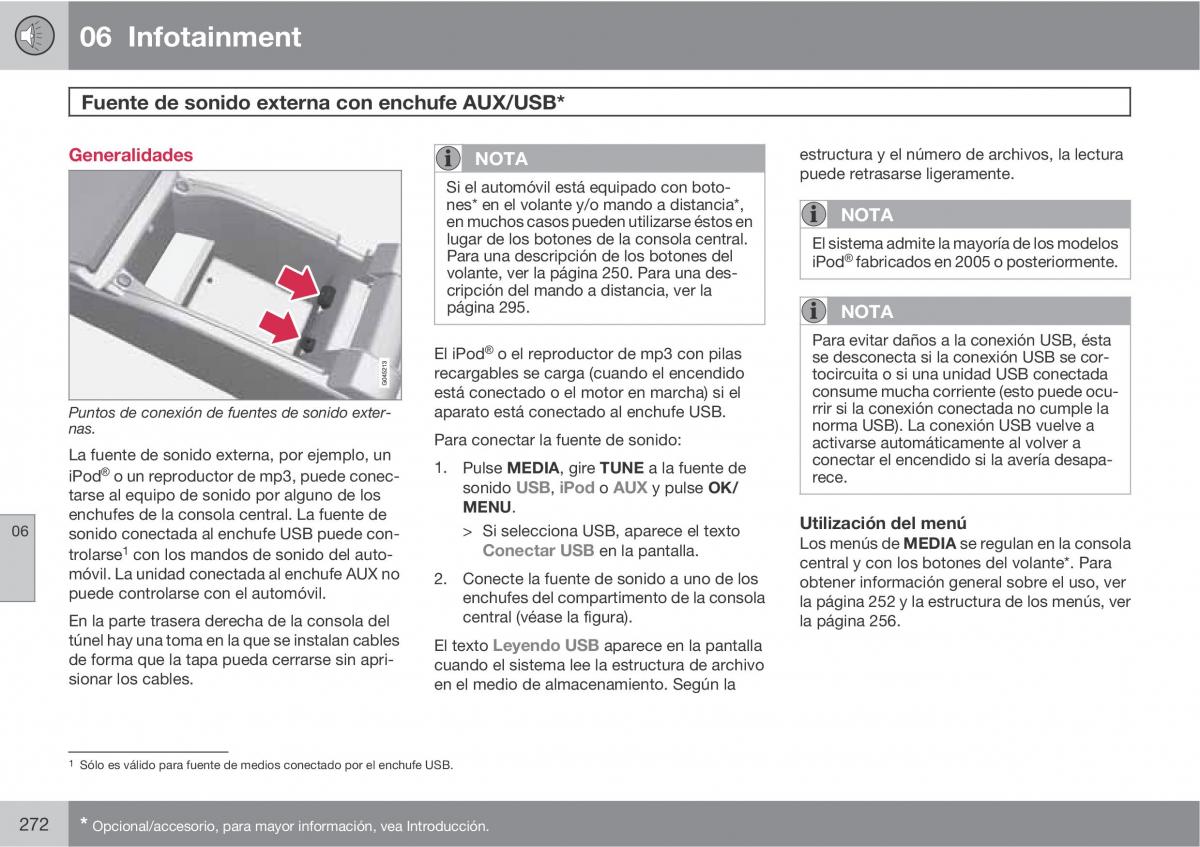 Volvo V70 III 3 manual del propietario / page 274