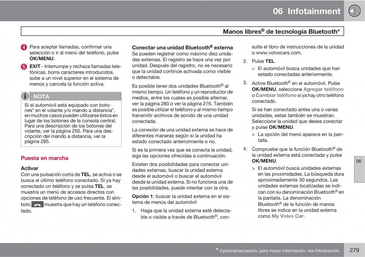 Volvo V70 III 3 manual del propietario / page 281