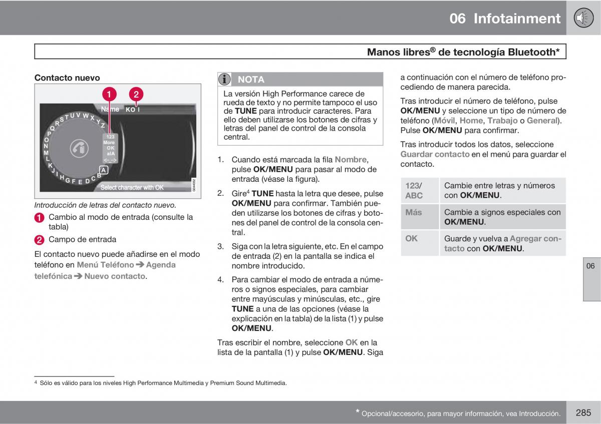 Volvo V70 III 3 manual del propietario / page 287