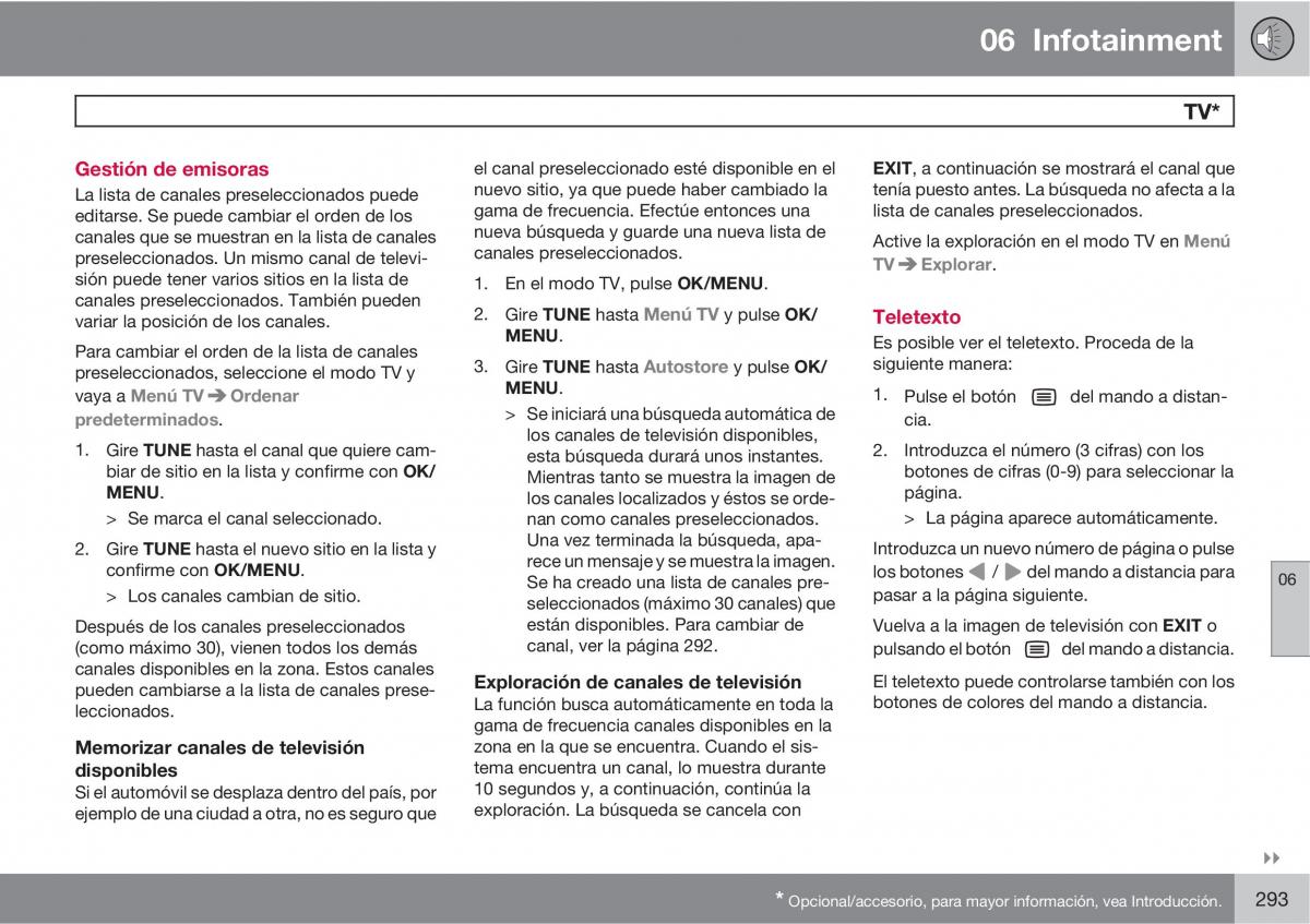 Volvo V70 III 3 manual del propietario / page 295