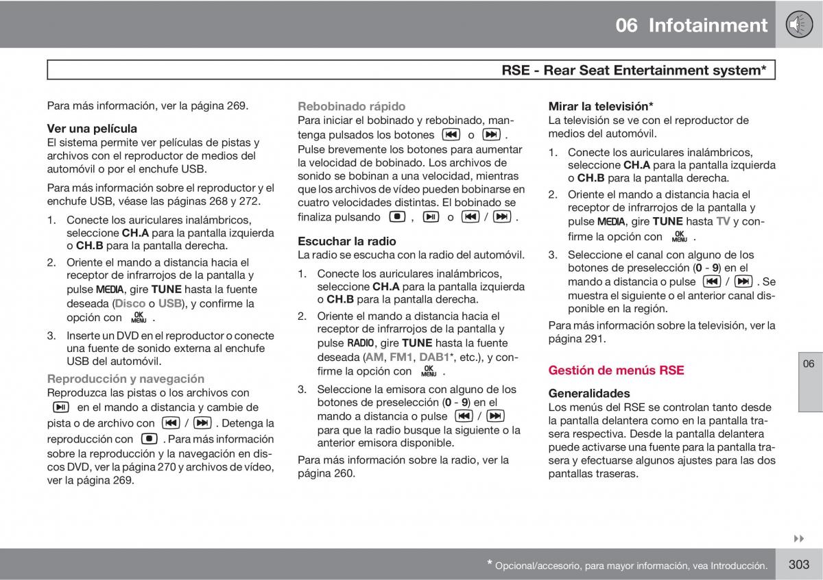 Volvo V70 III 3 manual del propietario / page 305