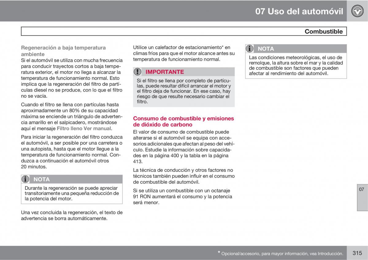 Volvo V70 III 3 manual del propietario / page 317