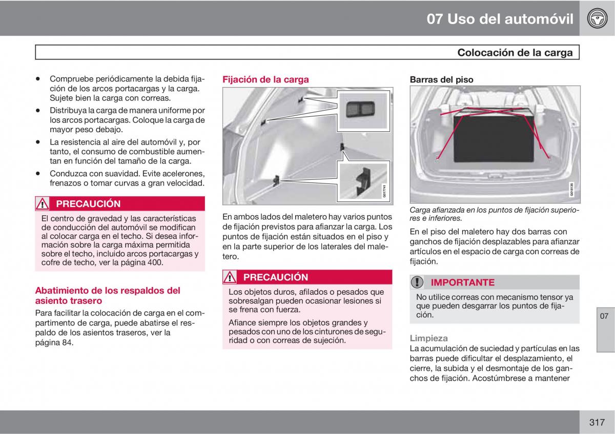 Volvo V70 III 3 manual del propietario / page 319