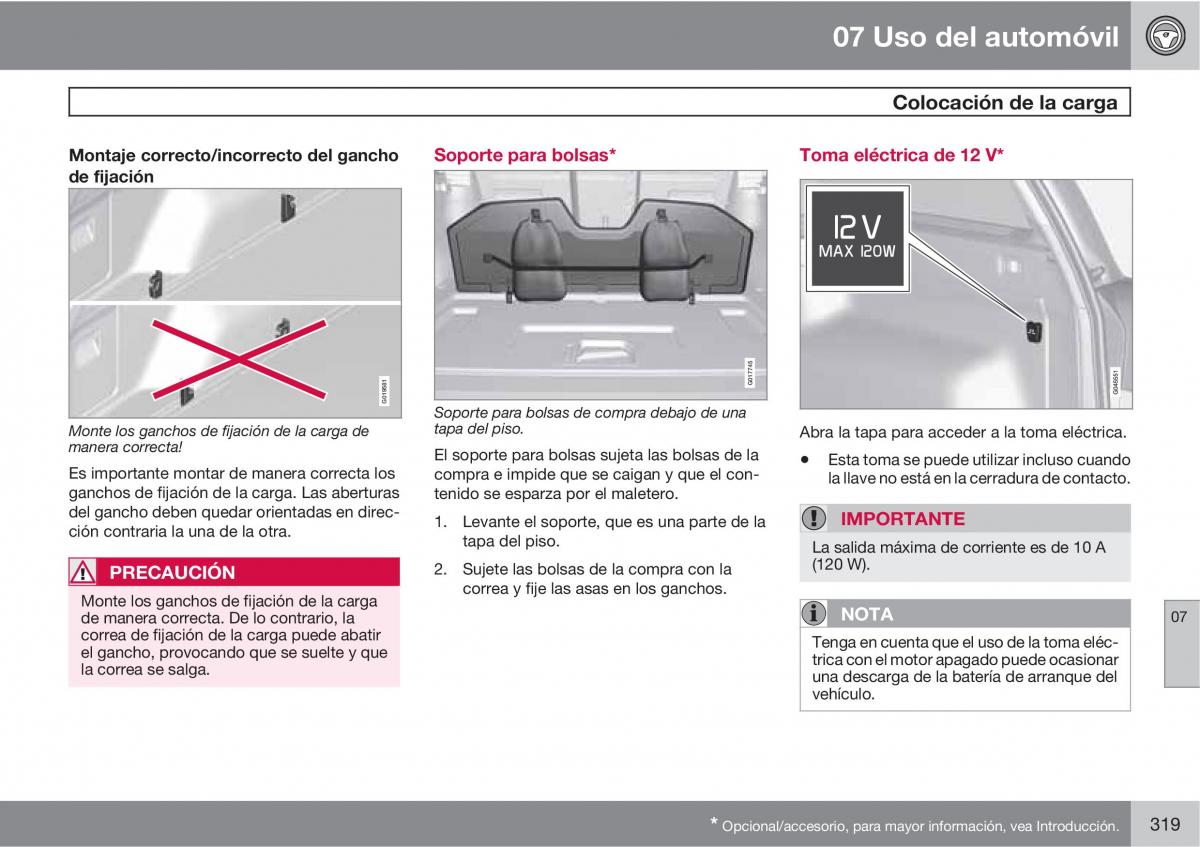 Volvo V70 III 3 manual del propietario / page 321