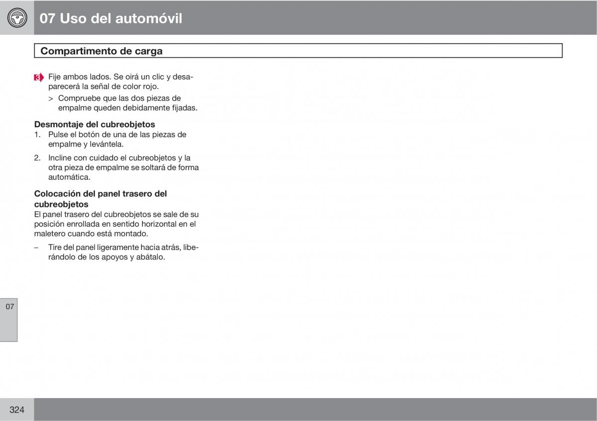 Volvo V70 III 3 manual del propietario / page 326