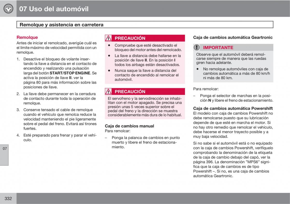 Volvo V70 III 3 manual del propietario / page 334