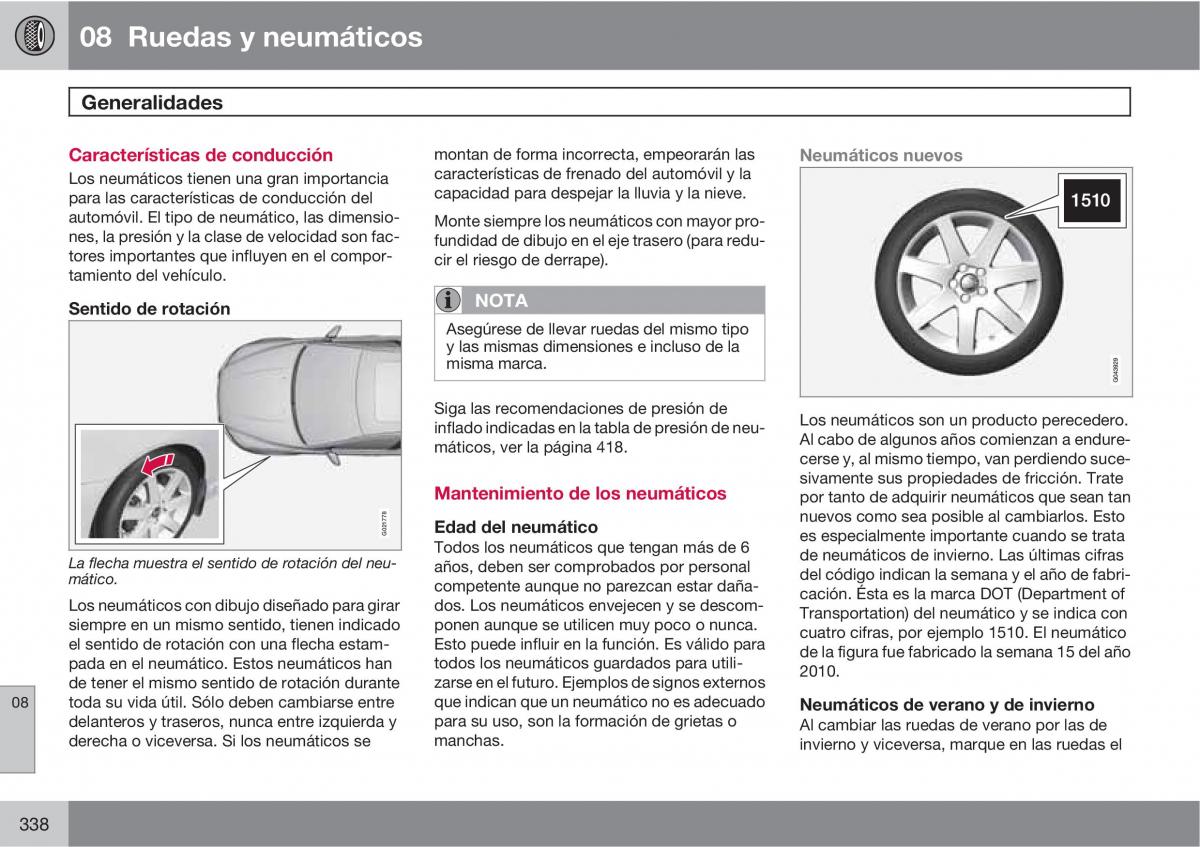 Volvo V70 III 3 manual del propietario / page 340