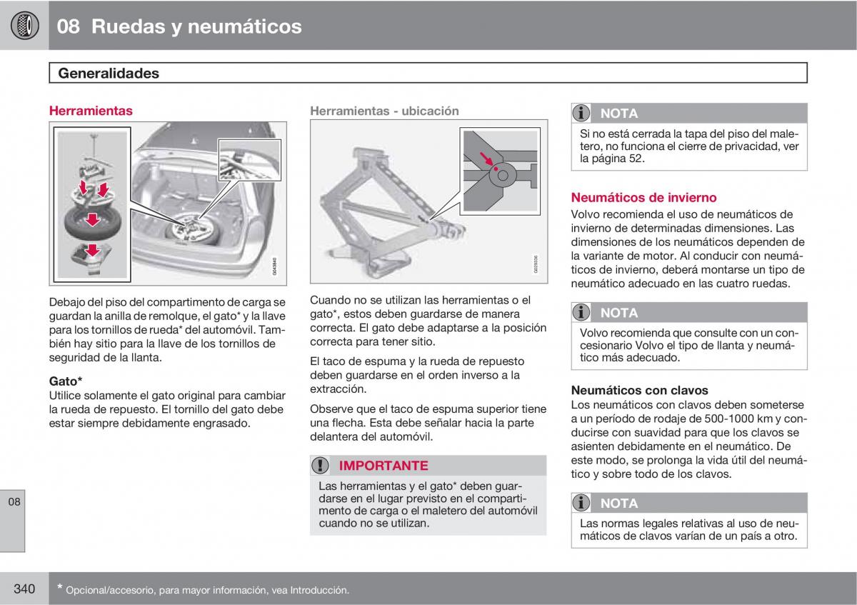 Volvo V70 III 3 manual del propietario / page 342