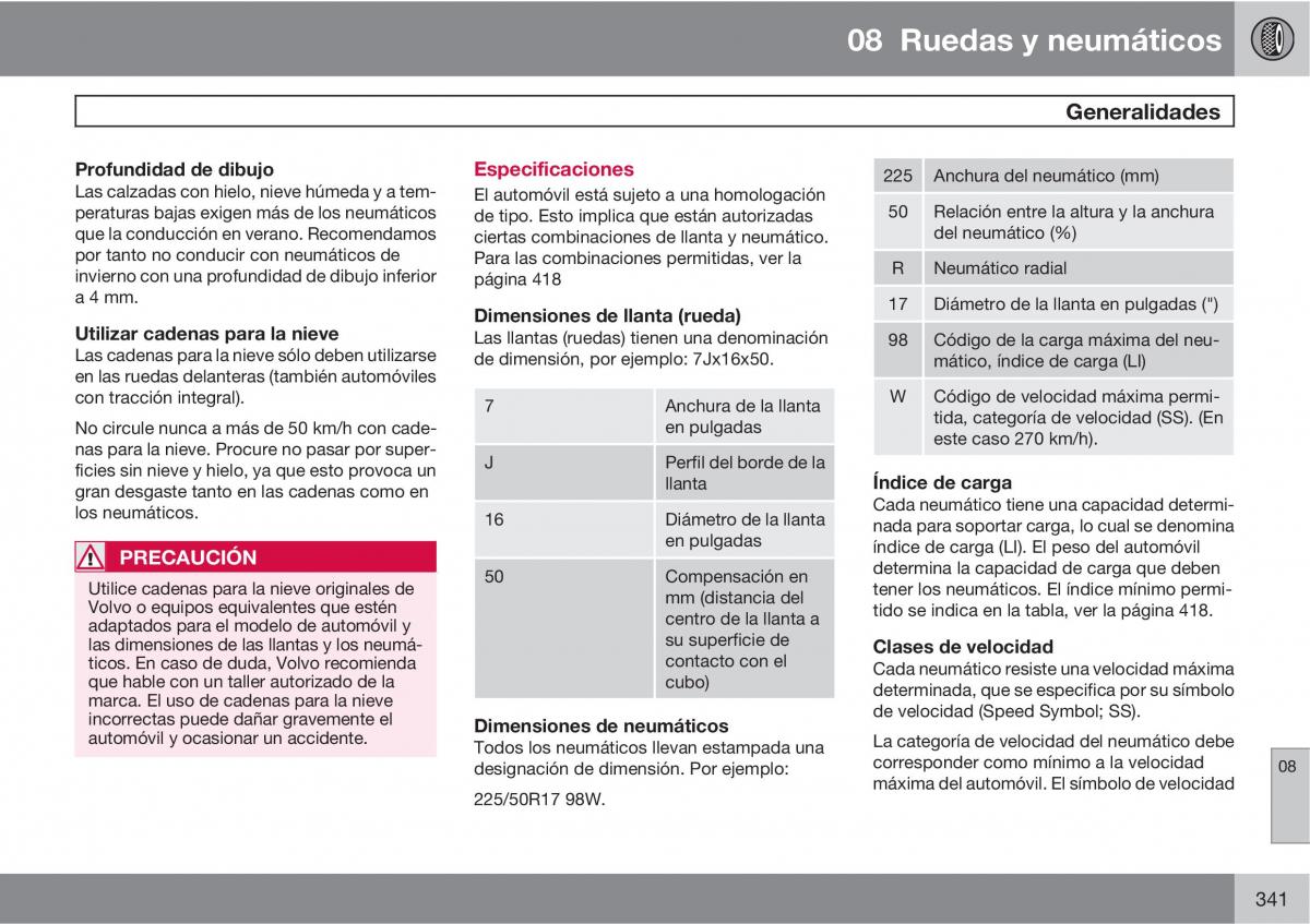 Volvo V70 III 3 manual del propietario / page 343