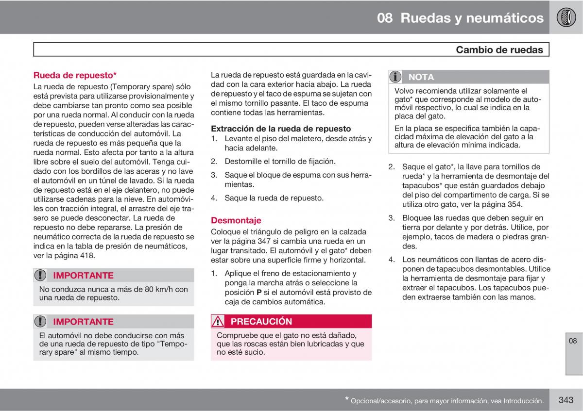 Volvo V70 III 3 manual del propietario / page 345