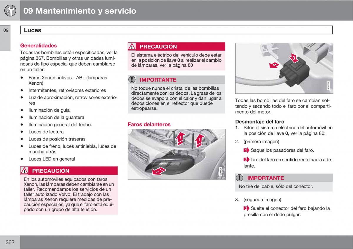 Volvo V70 III 3 manual del propietario / page 364