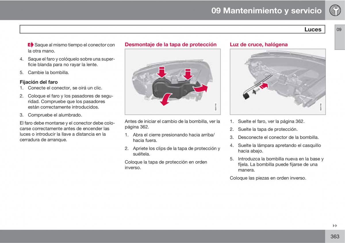 Volvo V70 III 3 manual del propietario / page 365