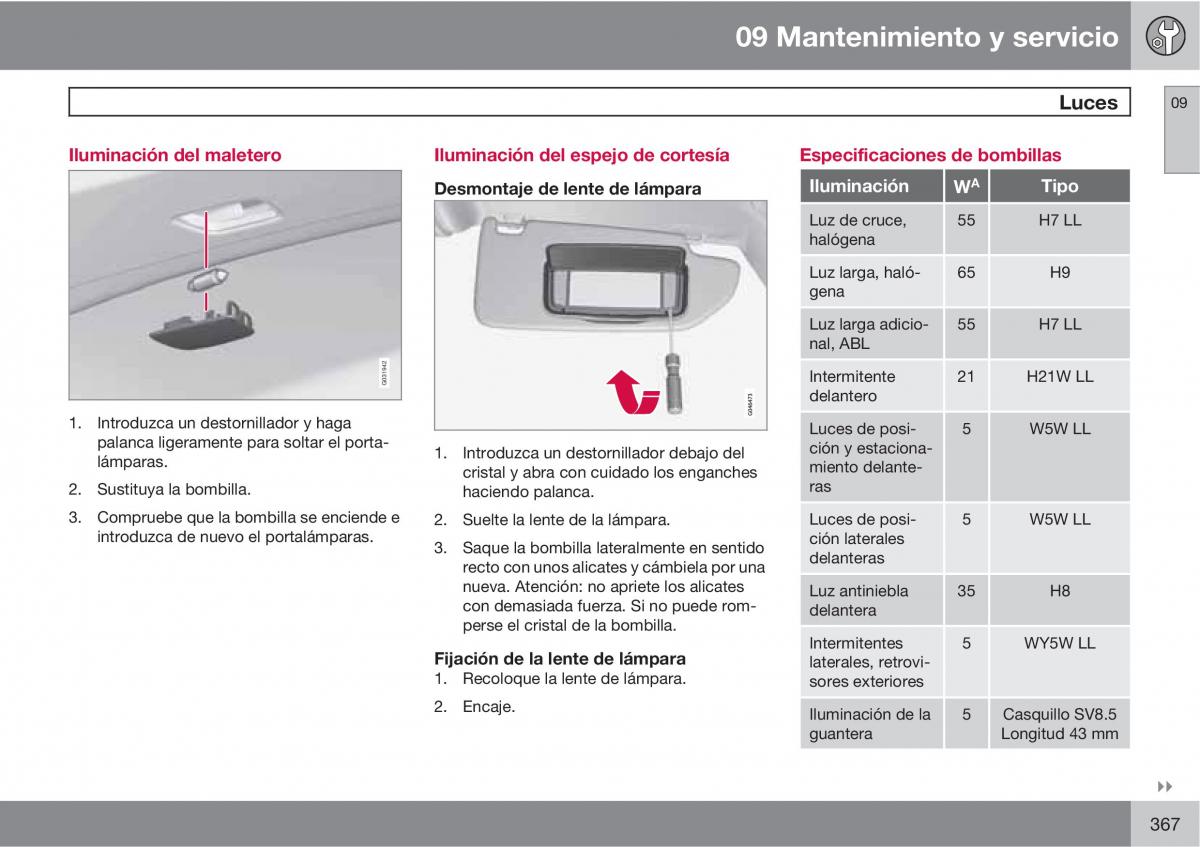 Volvo V70 III 3 manual del propietario / page 369