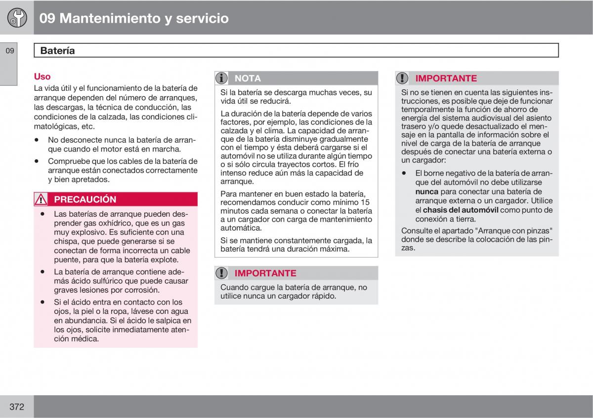 Volvo V70 III 3 manual del propietario / page 374